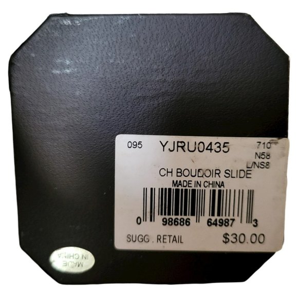 JUICY COUTURE Charm Boudoir Slide YJRU0435 Blue Enamel High Heel Shoe - NIB, NWT - Picture 7 of 8